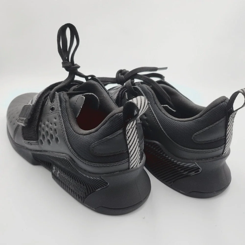 Unisex Size M6.5/W8 Under Armour Gym Shoes Reign Lifter Black White 3028028-001